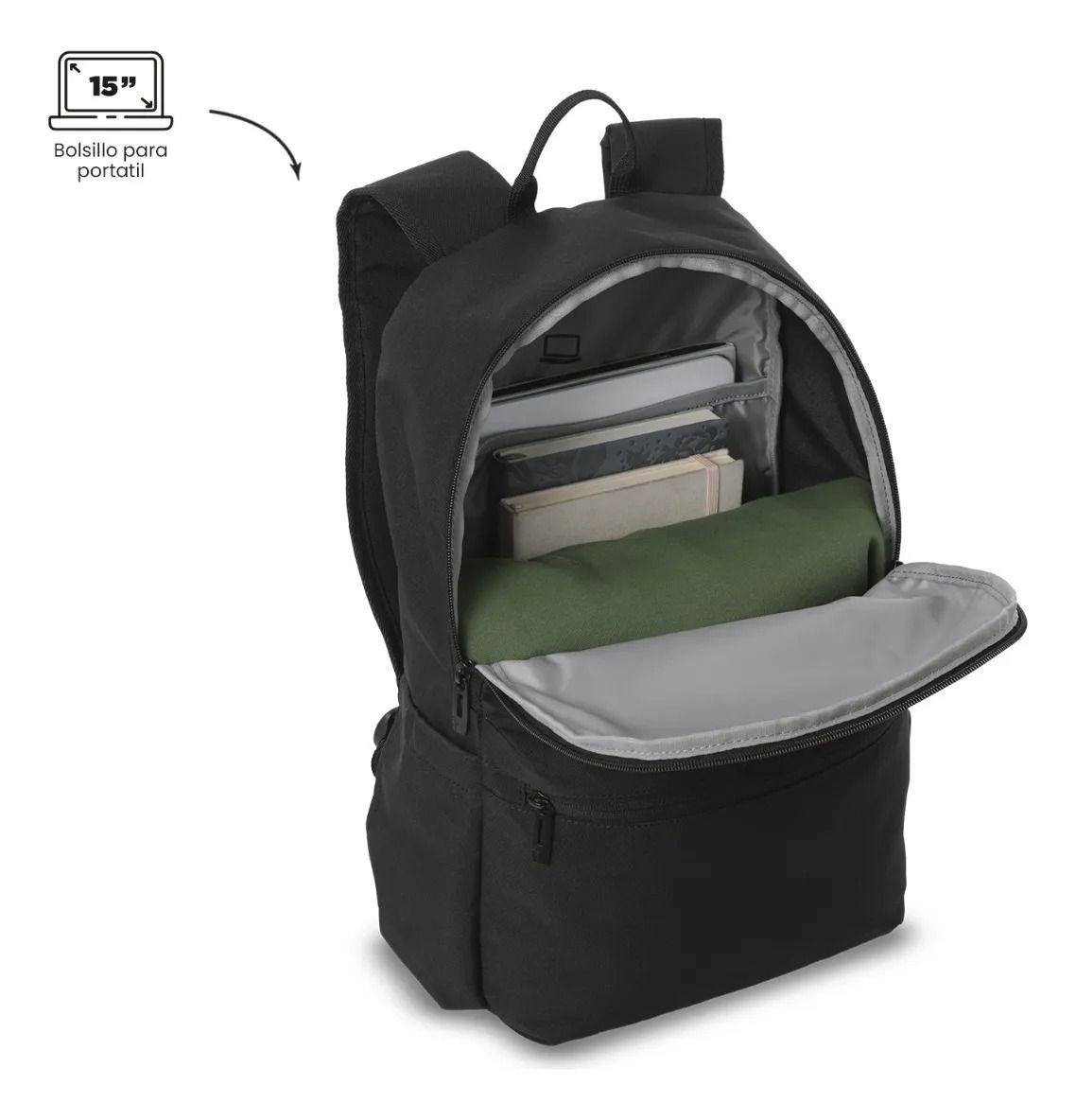 Mochila Universitario Dragonar Porta Pc 15  Negro Unisex-4