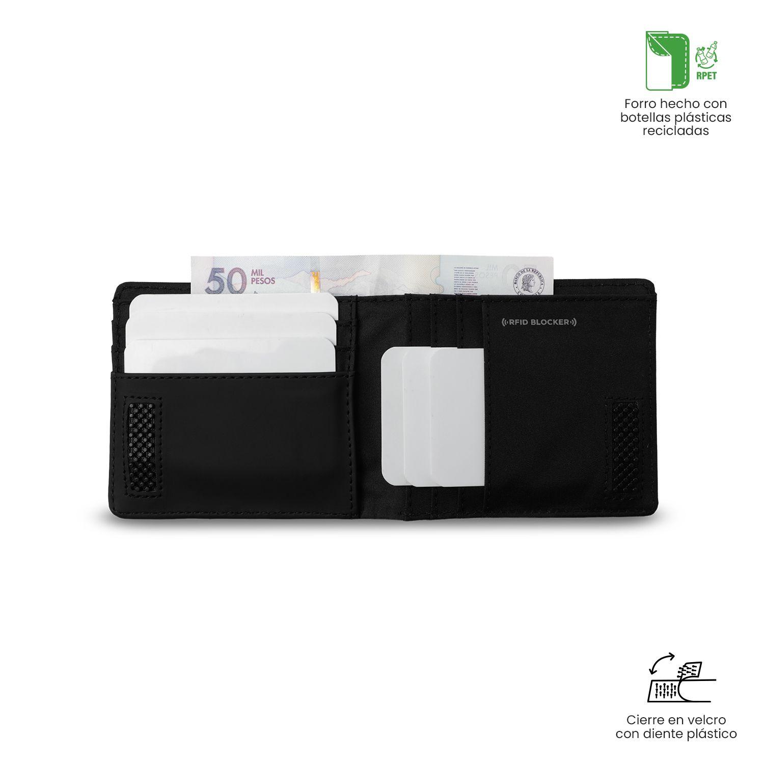 Billetera Hombre Nexus Mediana con RFID Blocker Negra -3