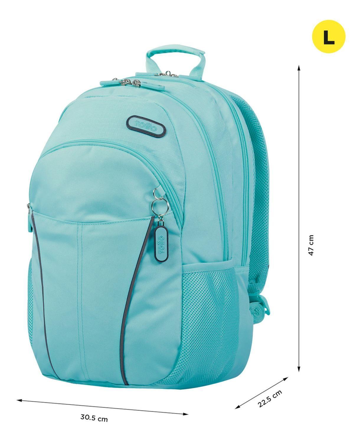 Mochila Mujer Totto Porta Notebook Cambri Azul Limpet Shell-2