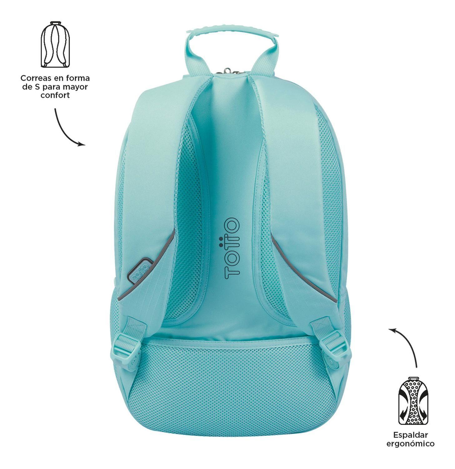 Mochila Mujer Totto Porta Notebook Cambri Azul Limpet Shell-3