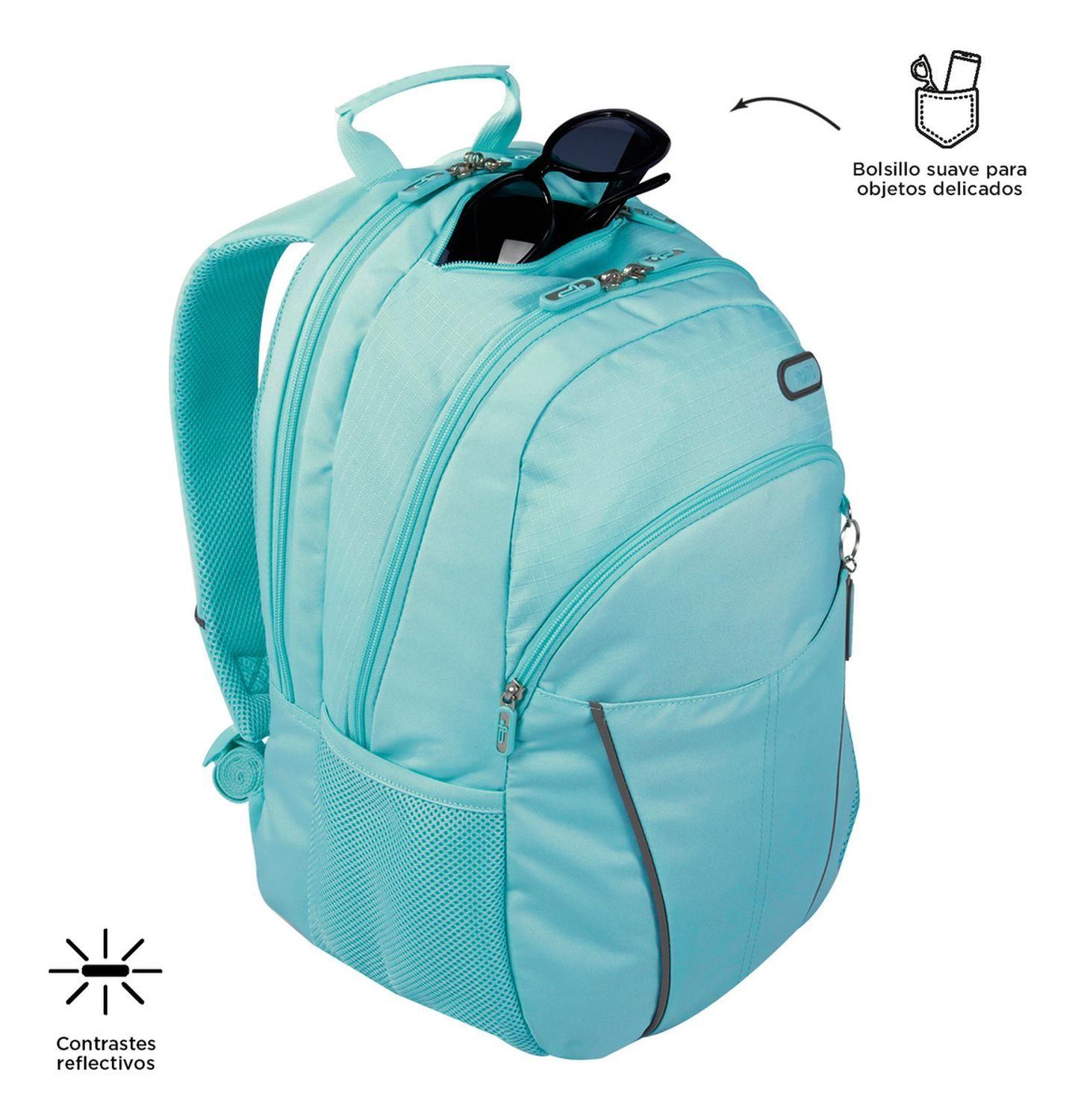 Mochila Mujer Totto Porta Notebook Cambri Azul Limpet Shell-8
