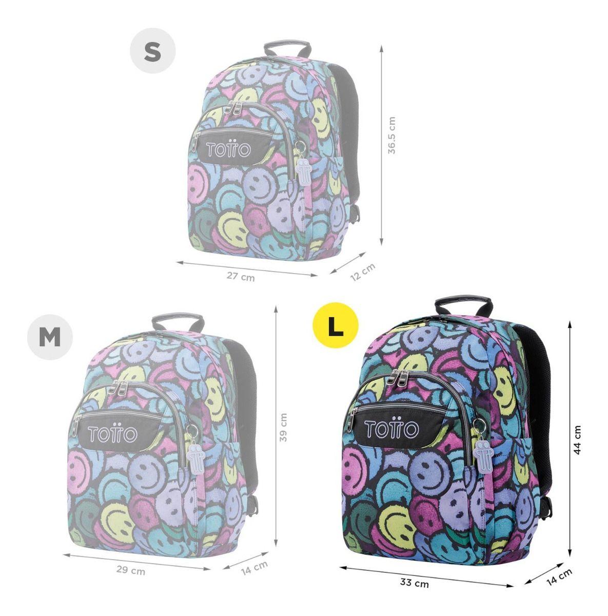Totto Mochila Notebook Escolar Niño 20L Impermeable Eco001-2