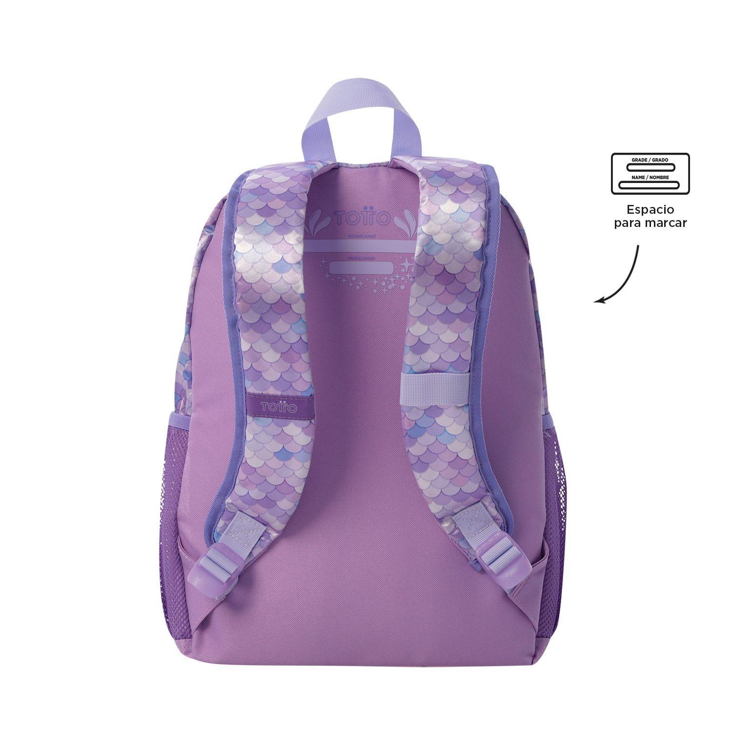 Mochila Escolar para Niña Sireny Madiana Morado Totto-2