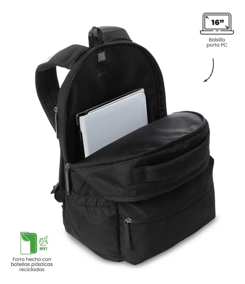 Mochila Universitario  Comfort 2.0 Porta Pc 16  Negro-4