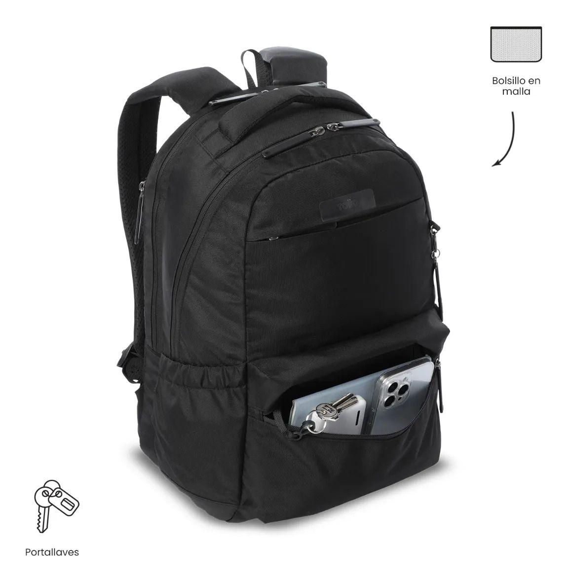 Mochila Universitario  Comfort 2.0 Porta Pc 16  Negro-5