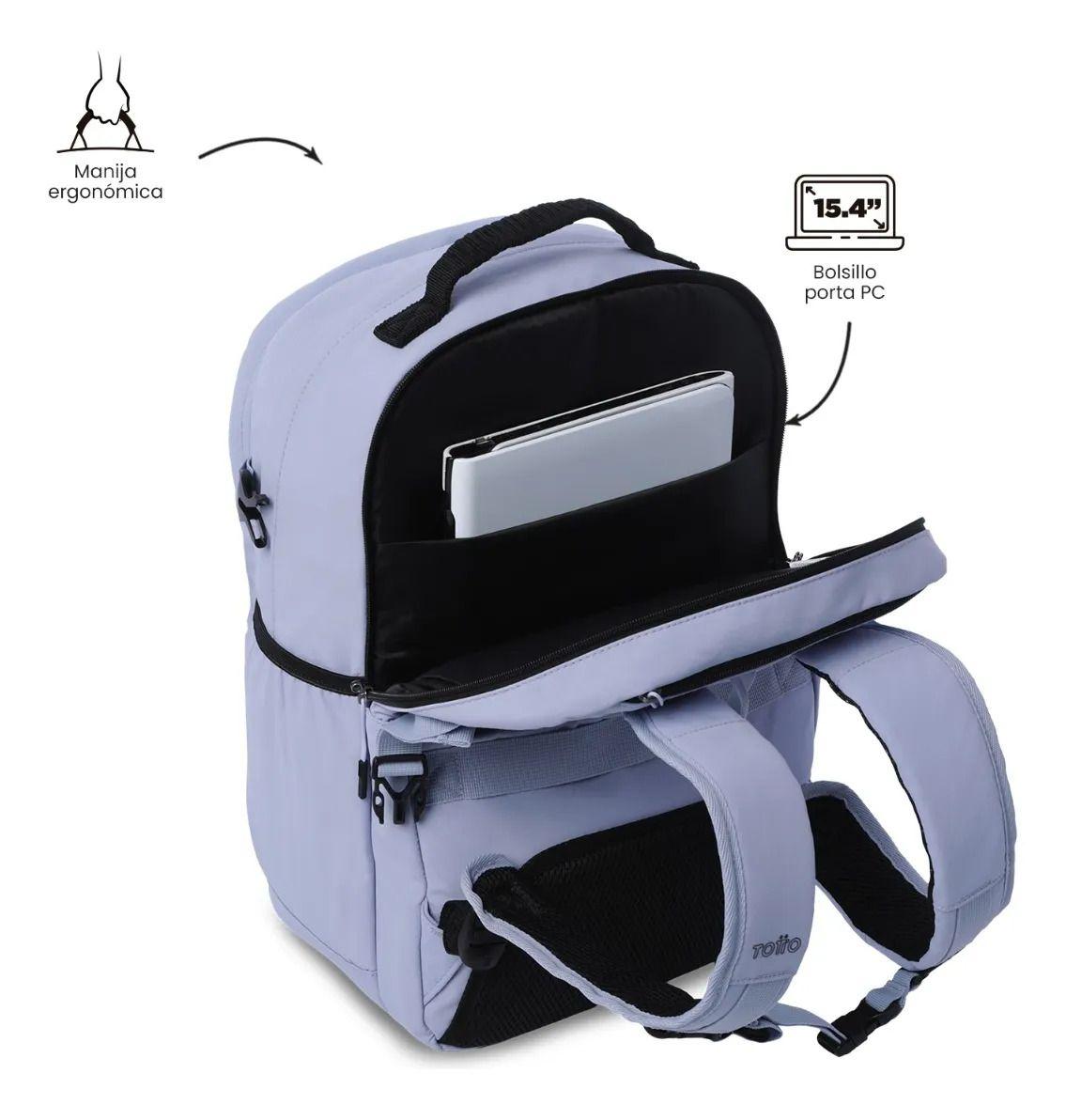 Mochila Universitario  Spa Porta Pc 15.4  Morado-3