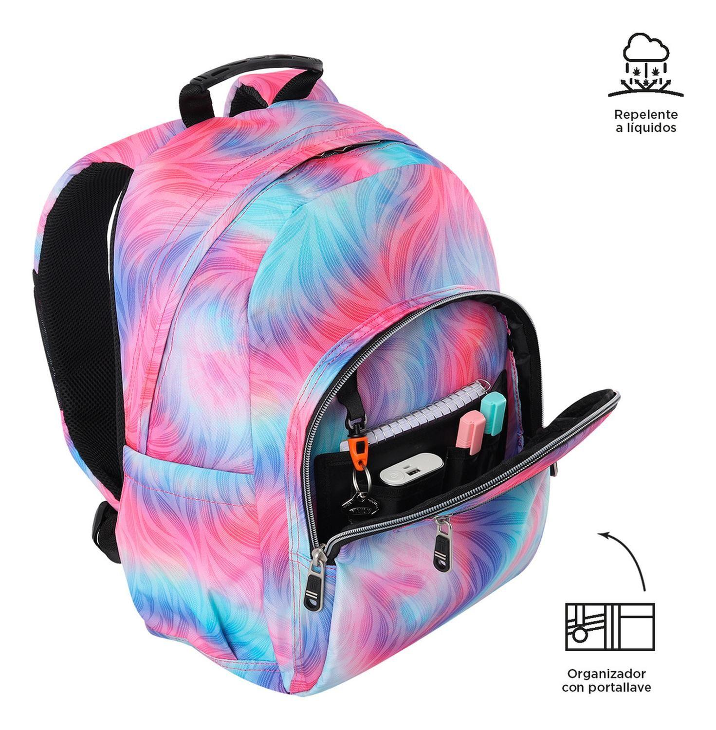 Mochila Escolar Totto Gommas Rpet Glitter Rosado Fritz-5