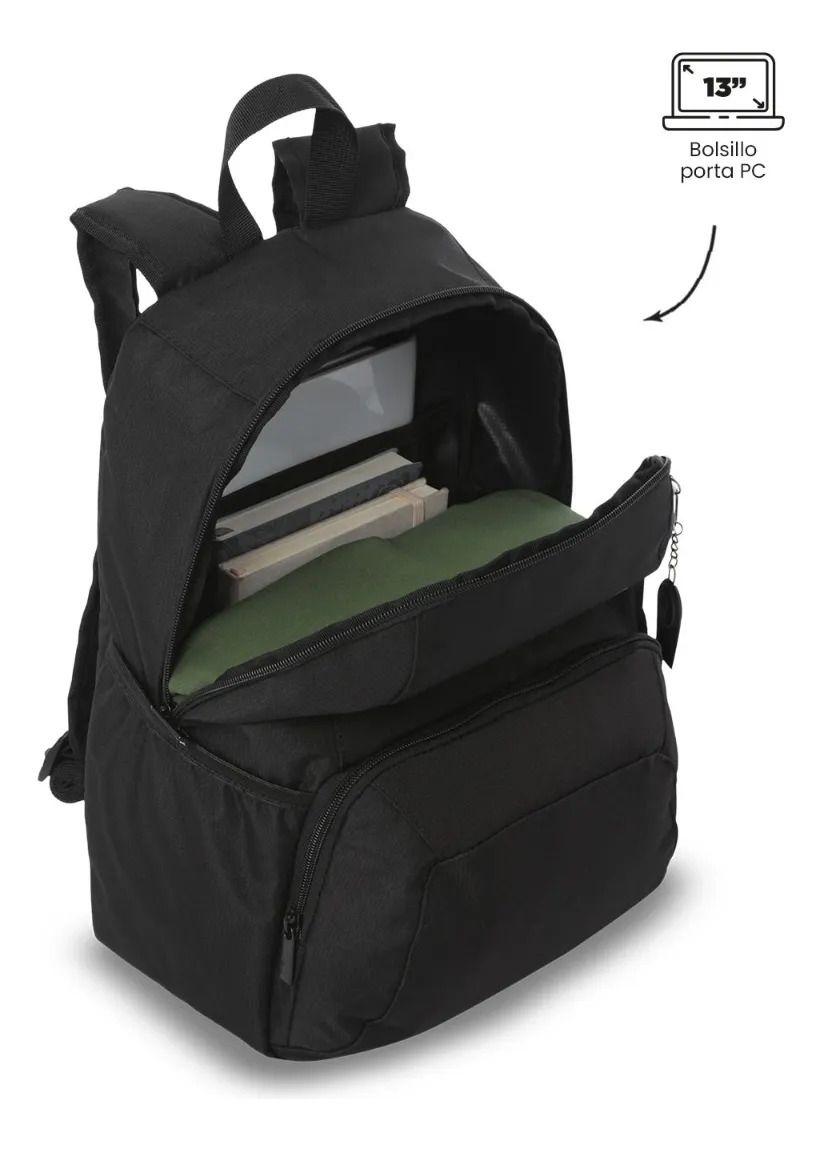 Mochila Universitario Gammato 2.0 Porta Pc 13  Negro-4
