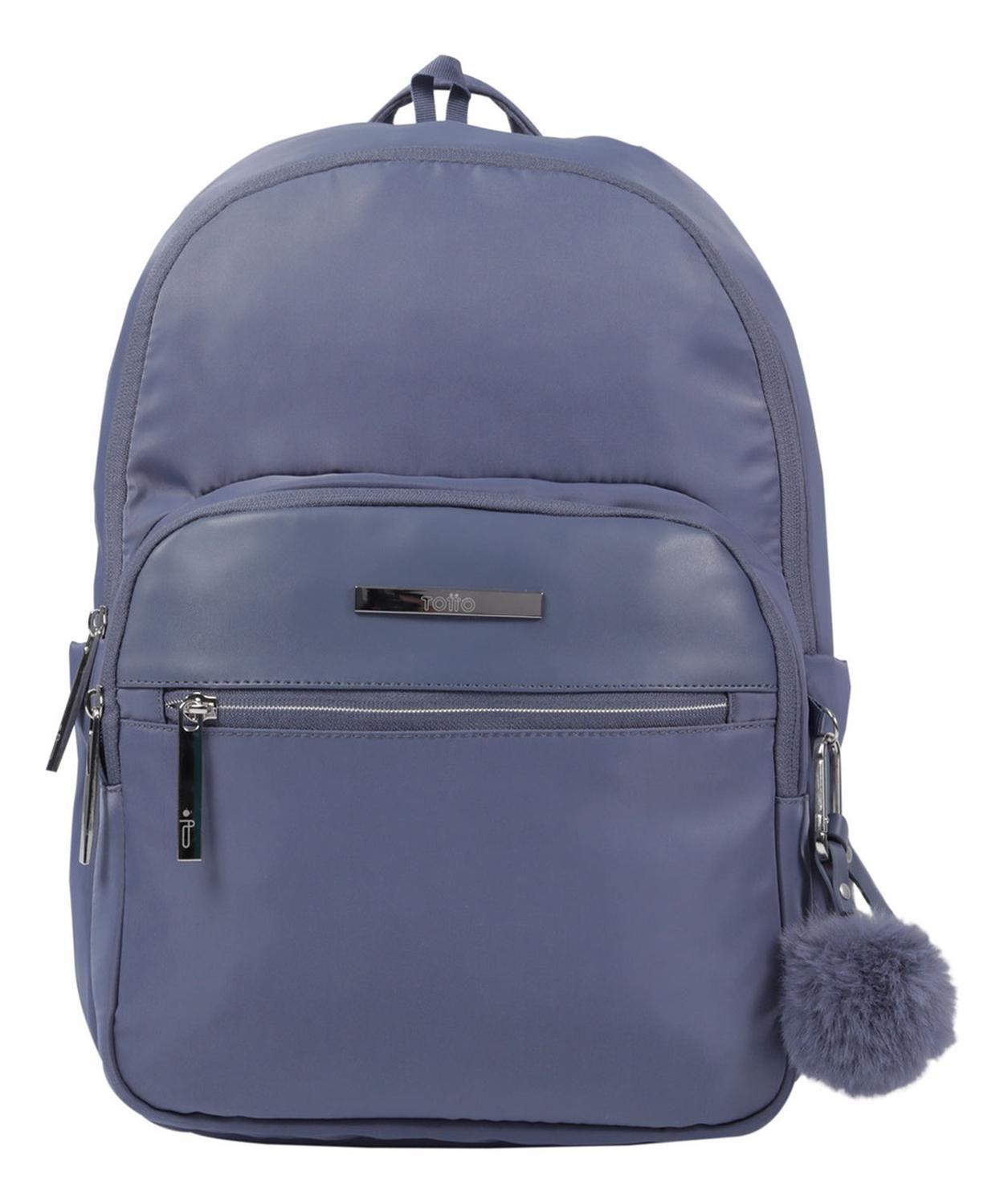 Mochila Ejecutiva Mujer Totto Adelaide 3 2.0 Folkstone Gray-0