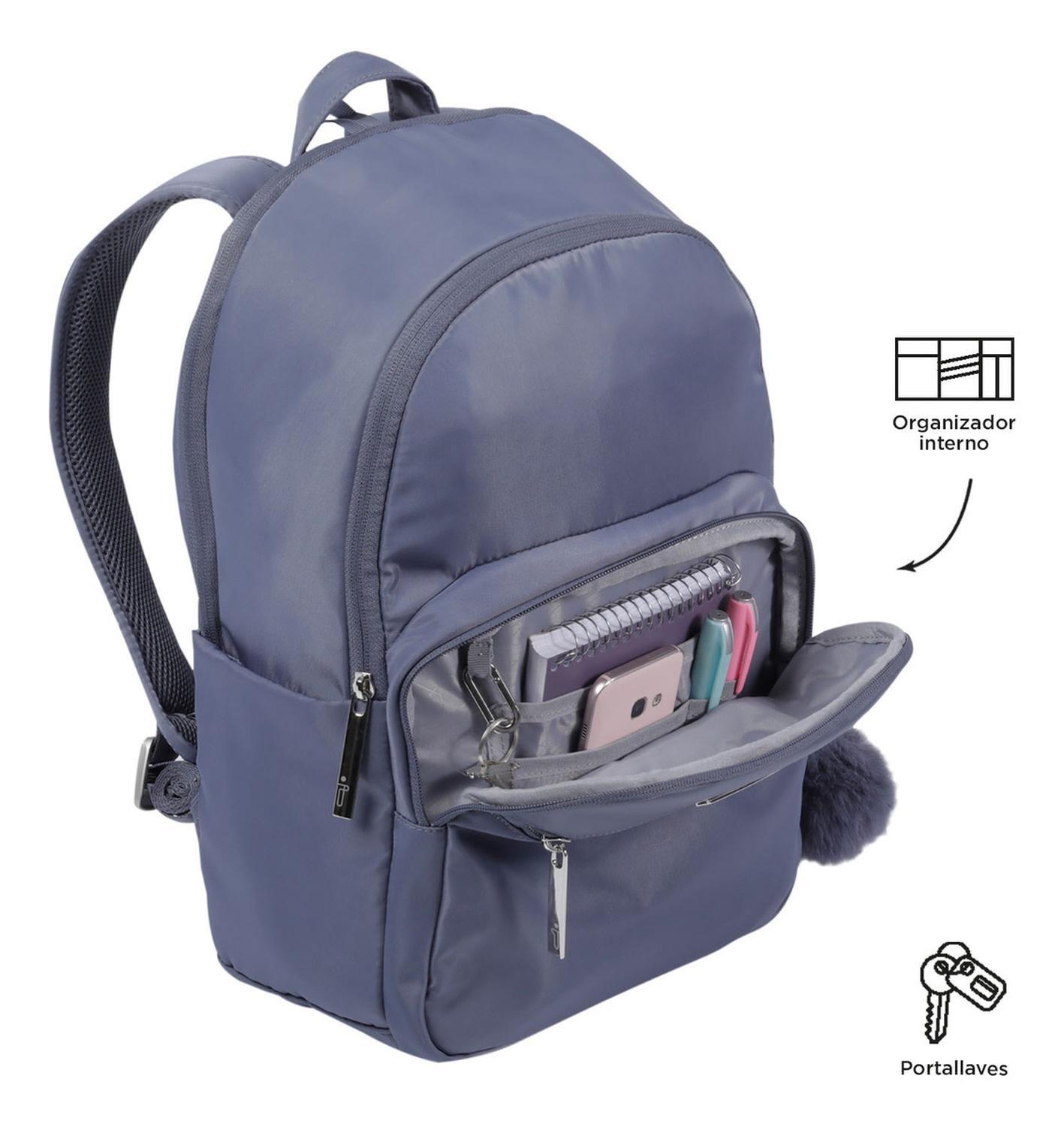 Mochila Ejecutiva Mujer Totto Adelaide 3 2.0 Folkstone Gray-5