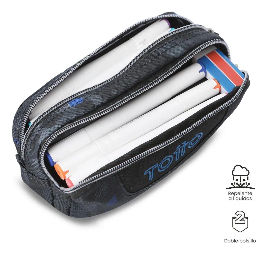 Estuche Escolar Pequeña Para Hombre Sobre Negro-3