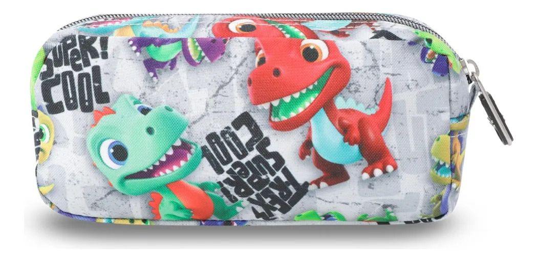 Estuche Escolar Pequeña Para Niño Sobre Gris-4