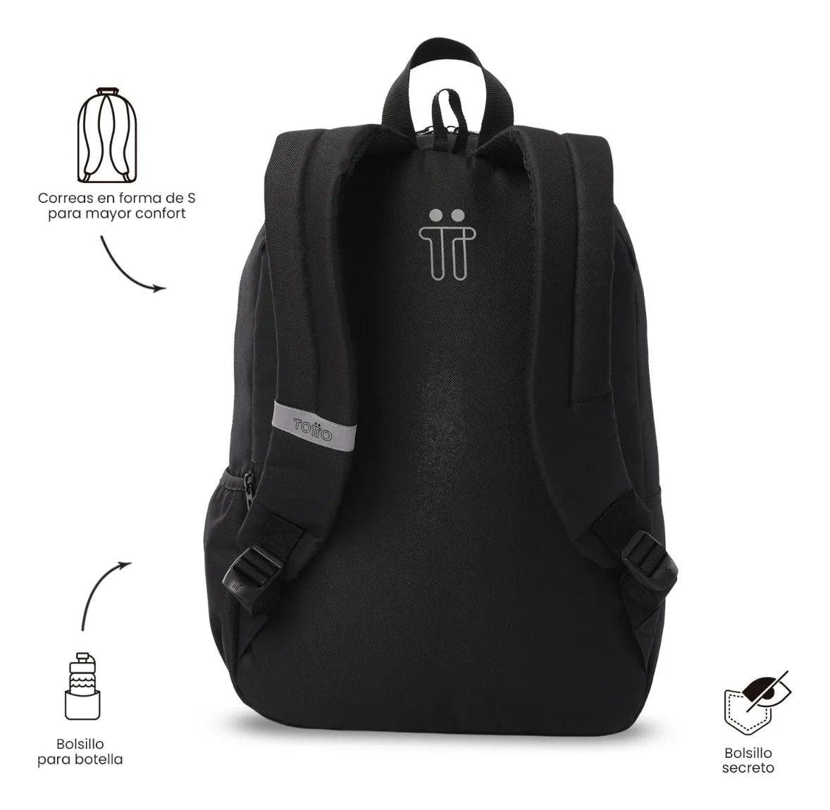 Mochila Universitario  Raly Negro-3