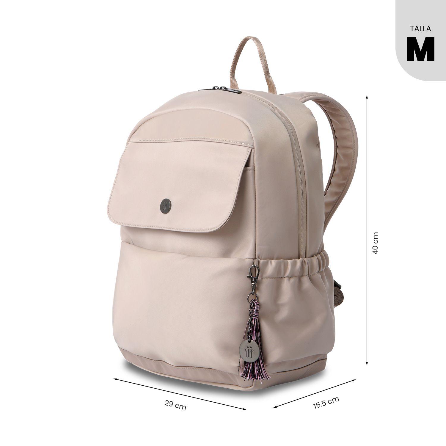 Mochila Universitario Corneana Porta PC 14" Beige Mujer-2