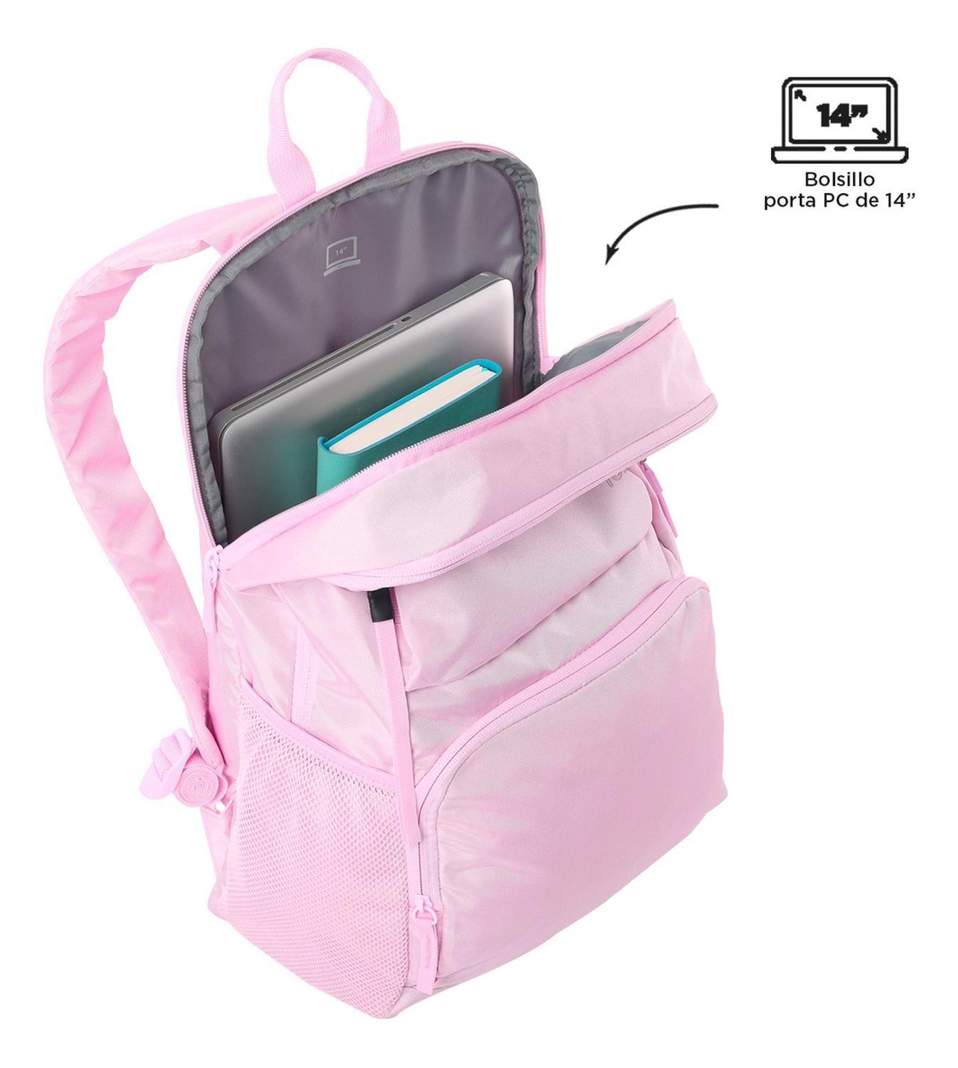 Mochila Mujer Totto Cloud Rosado Cherry Blossom-4