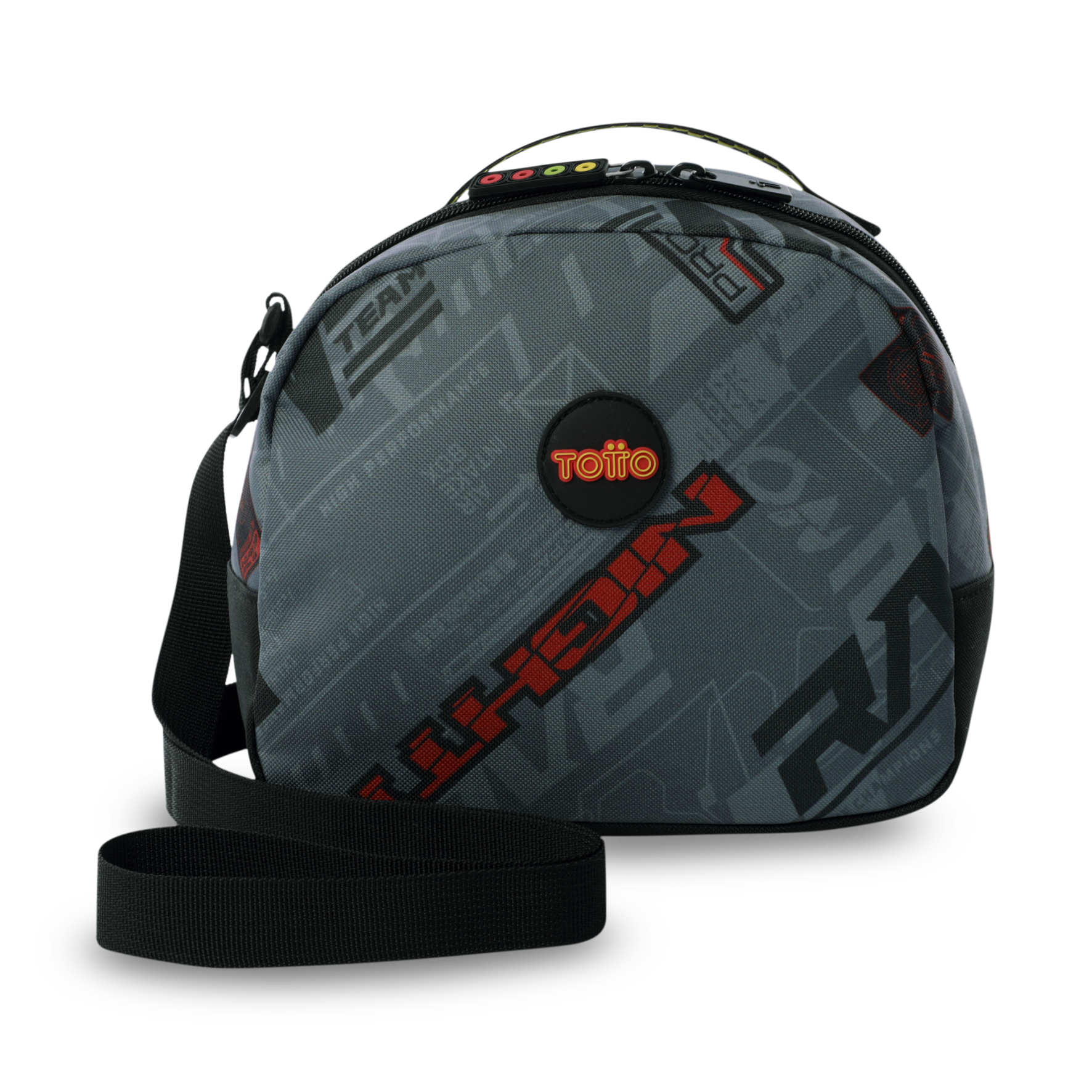 Pack Escolar Mochila Gris Grande + Lonchera Mediana Grand Prix Totto-3