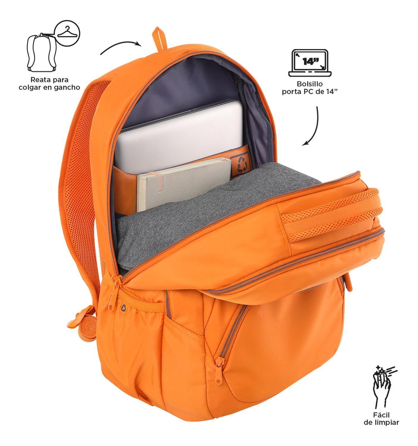 Mochila Hombre Totto Tracer 4 Rpet Naranja Amberglow-4