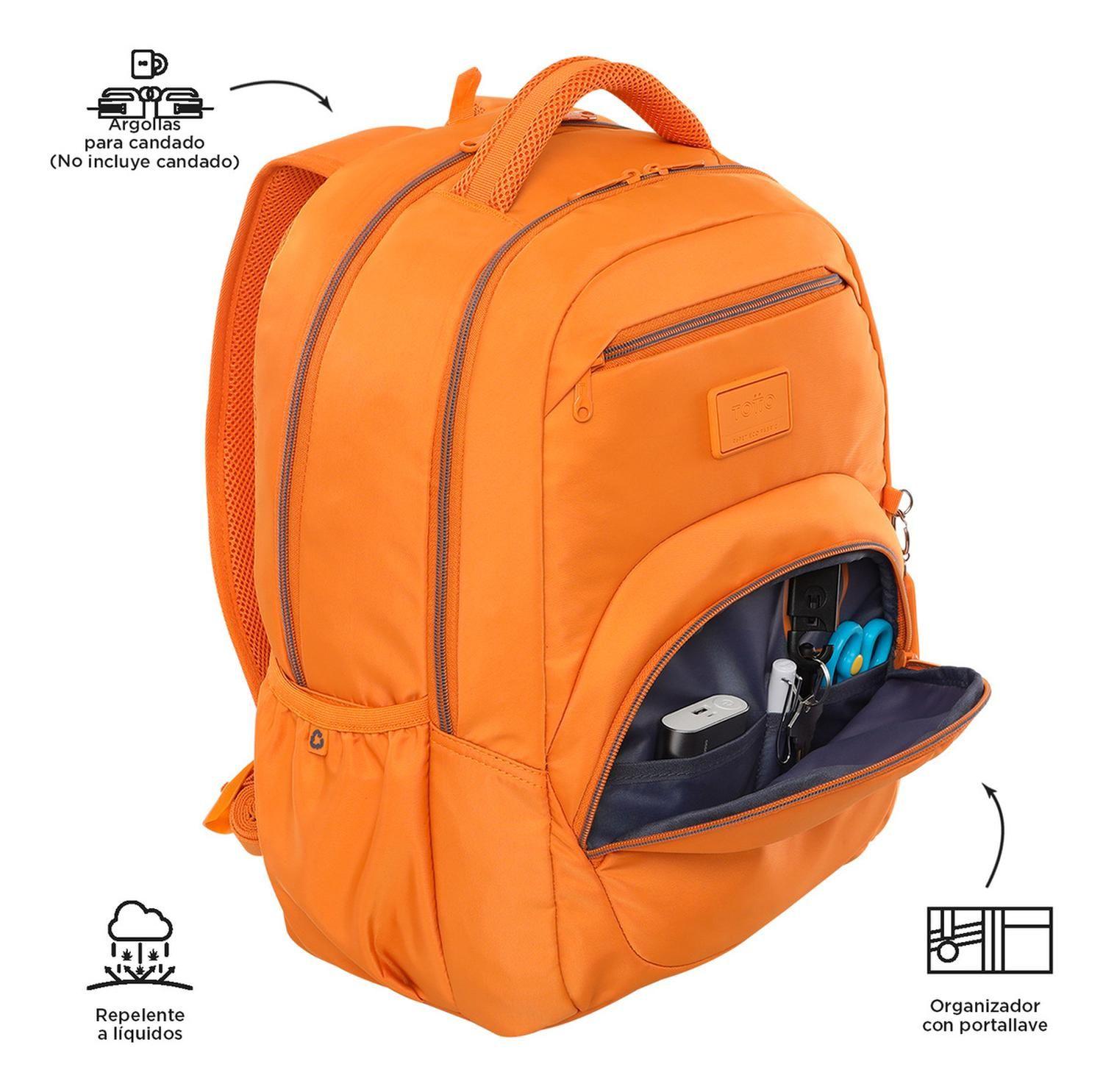 Mochila Hombre Totto Tracer 4 Rpet Naranja Amberglow-5