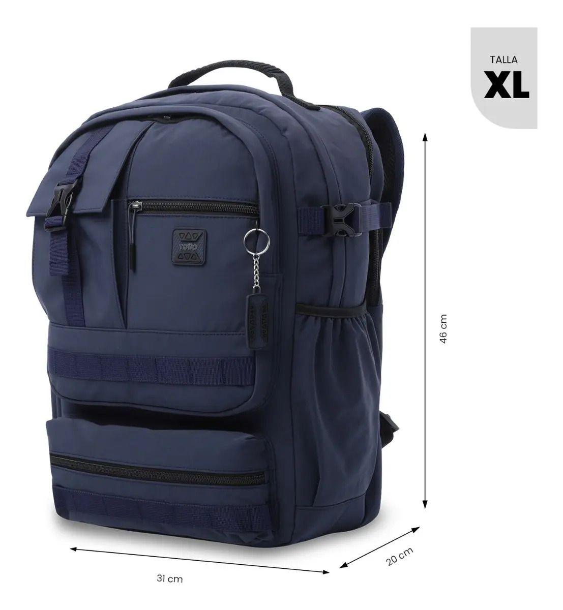 Mochila Universitario Porta Pc 15.4  Spa Azul Hombre-1