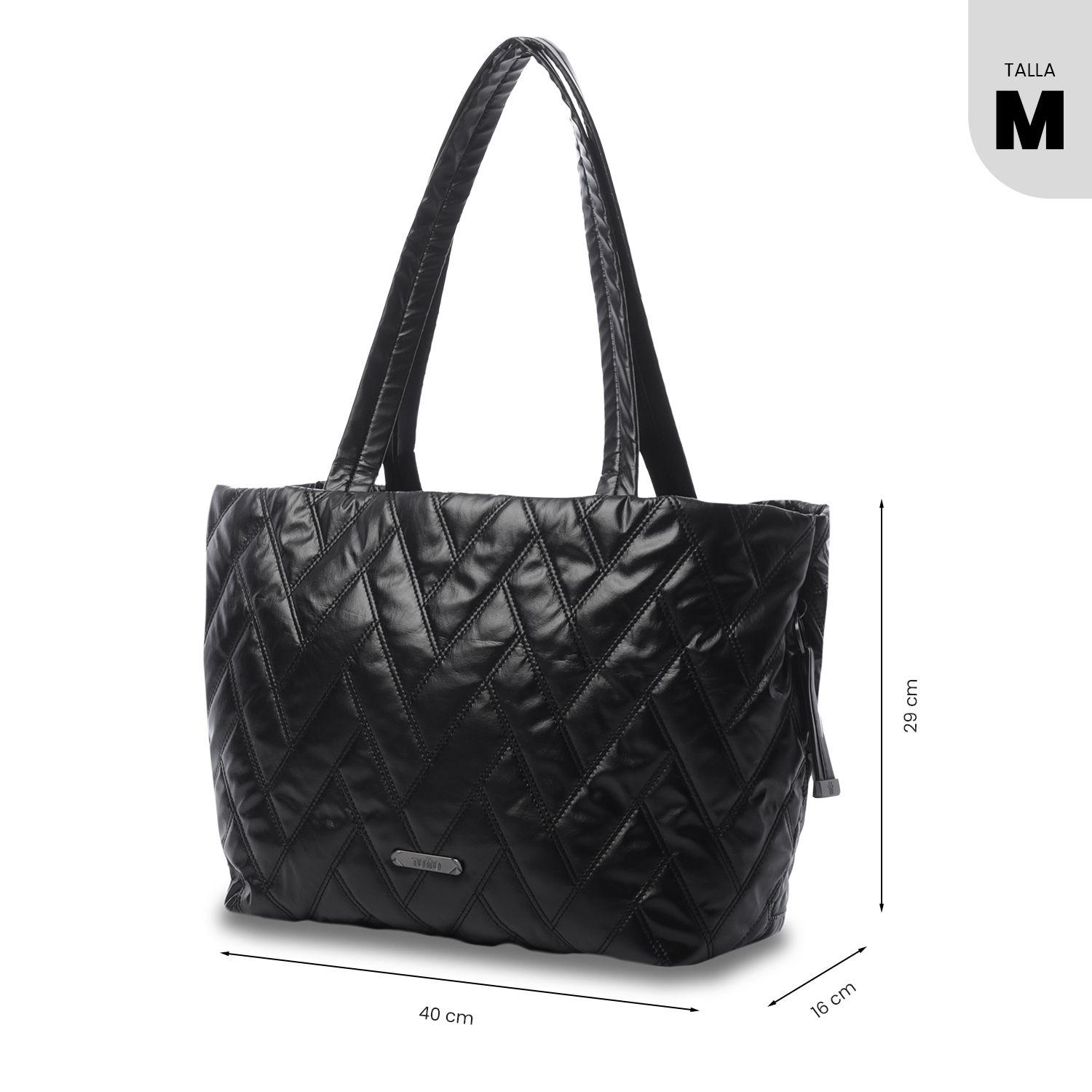 Shopping Bag Mediano para Mujer Savanha Negro-2