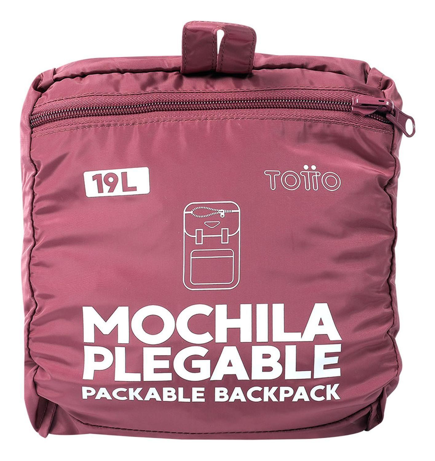 Mochila De Viaje Plegable Totto Collapse M Rosado Deco Rose-1