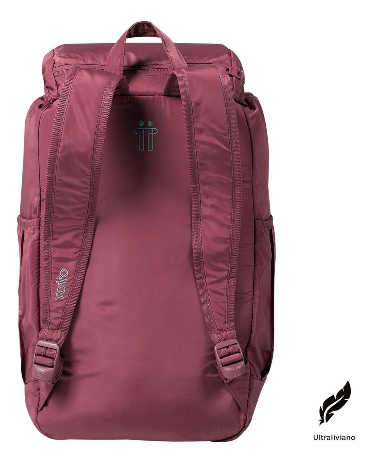 Mochila De Viaje Plegable Totto Collapse M Rosado Deco Rose-5