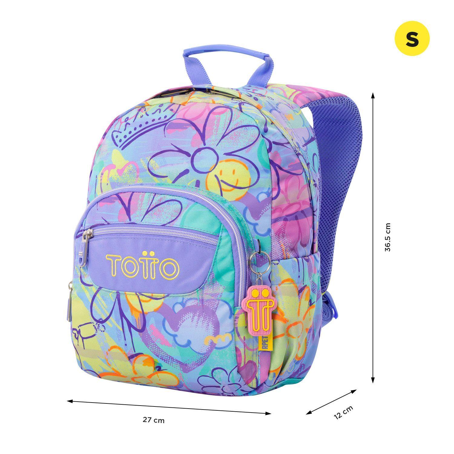 Mochila Escolar Para Niñas Notebook 10" Tempera Morado Totto-2