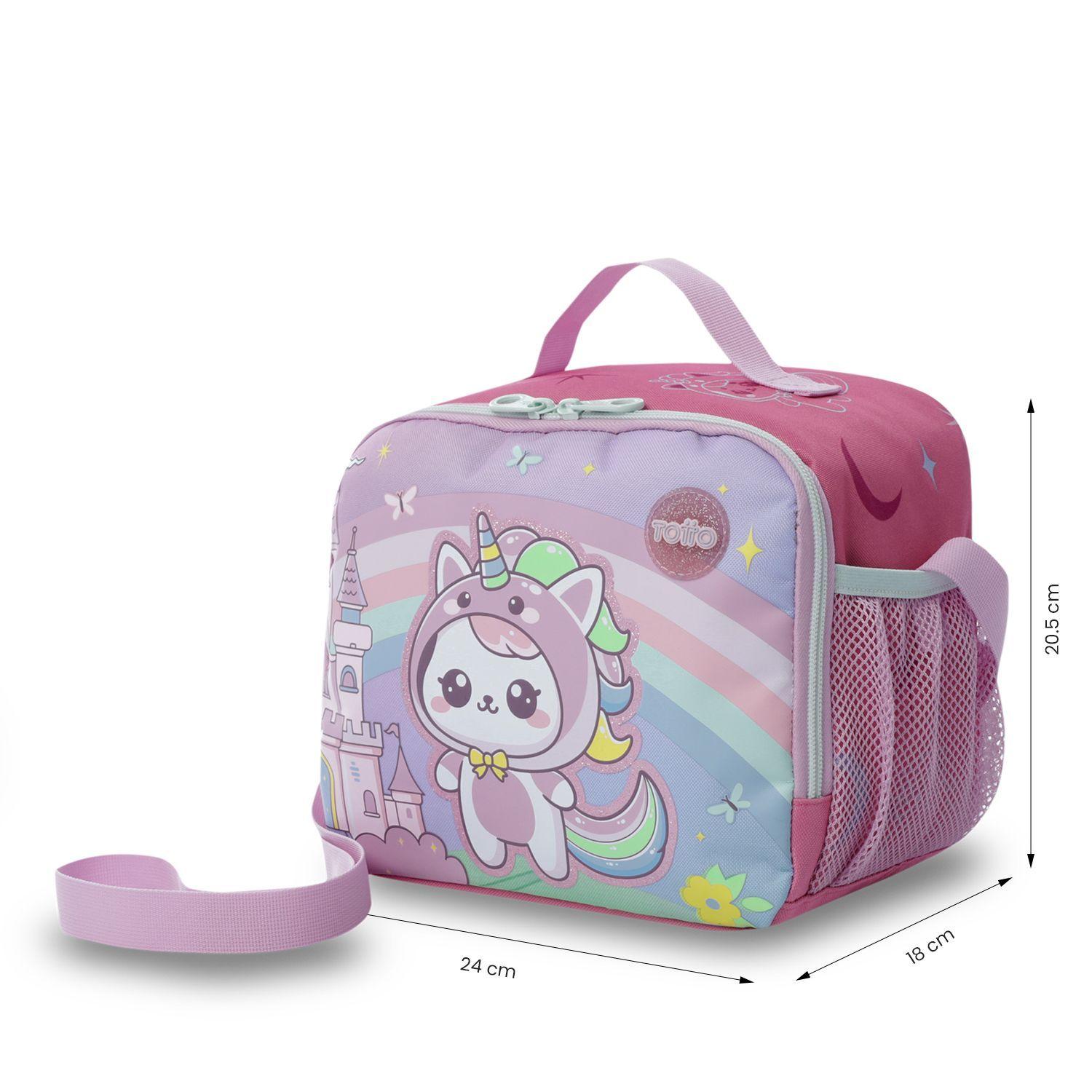 Lonchera Térmica Niña Magic Spark Grande Rosada Totto-3