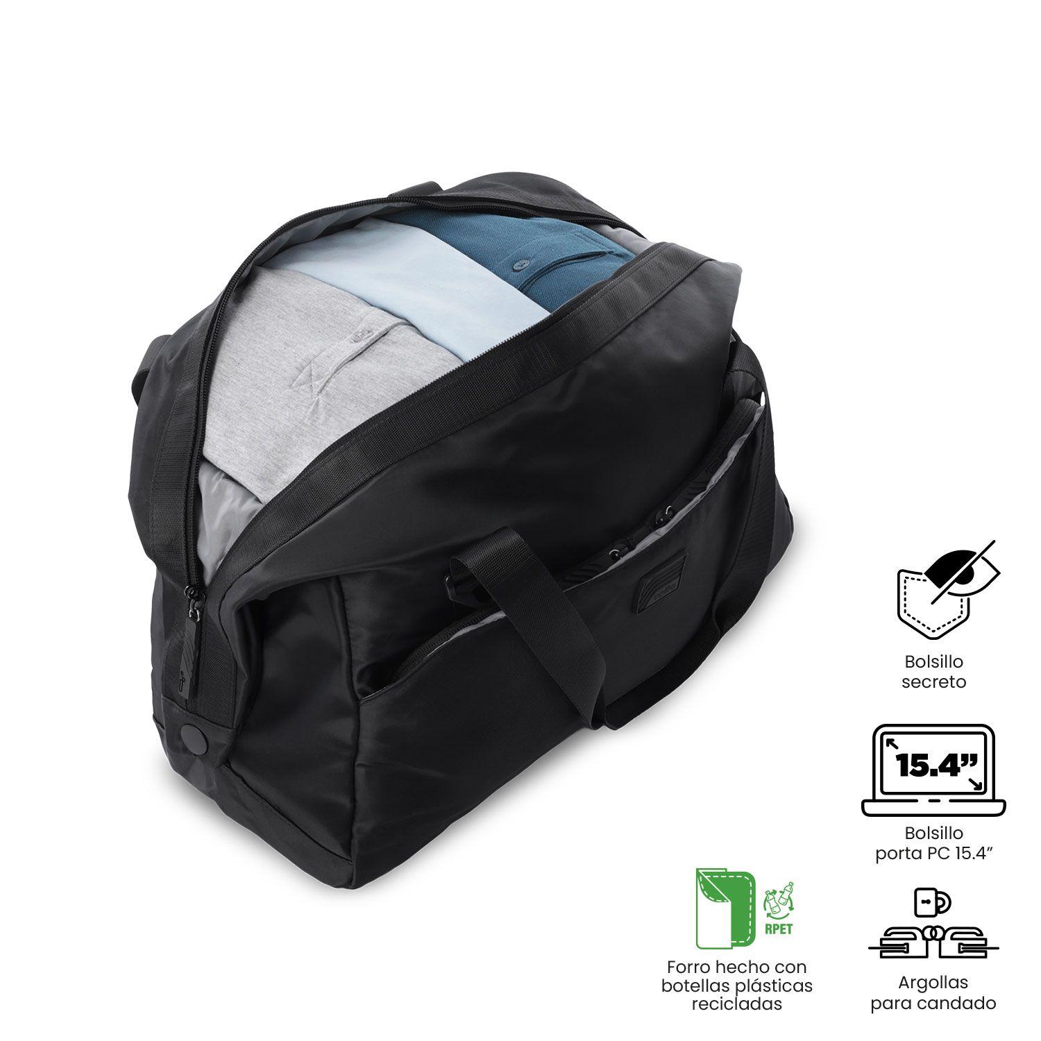 Bolso de viaje Weekender Mediana Negro Totto-4