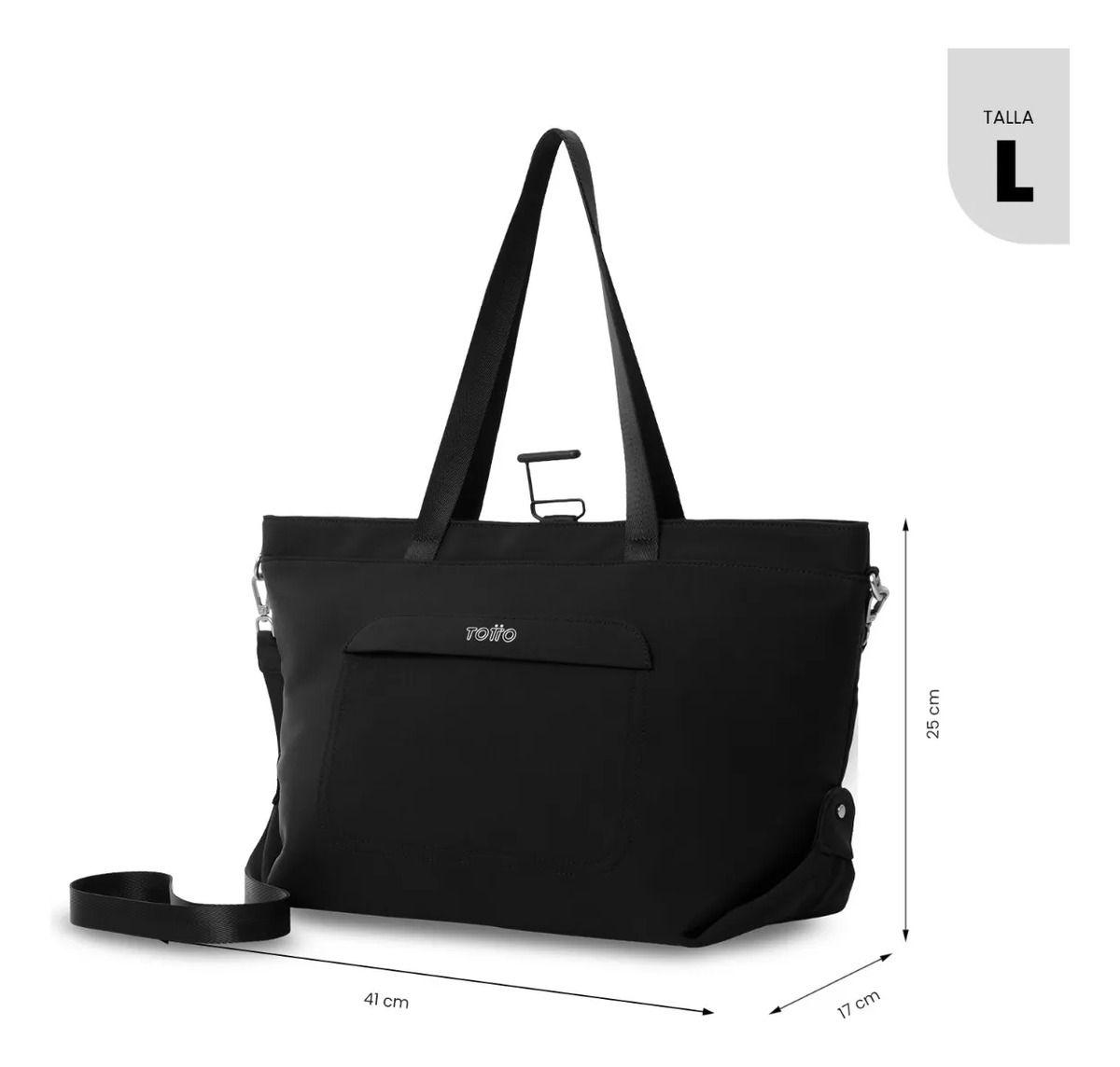 Tote Bag Para Mujer Madrid Porta Pc 15  Grande Negro-2