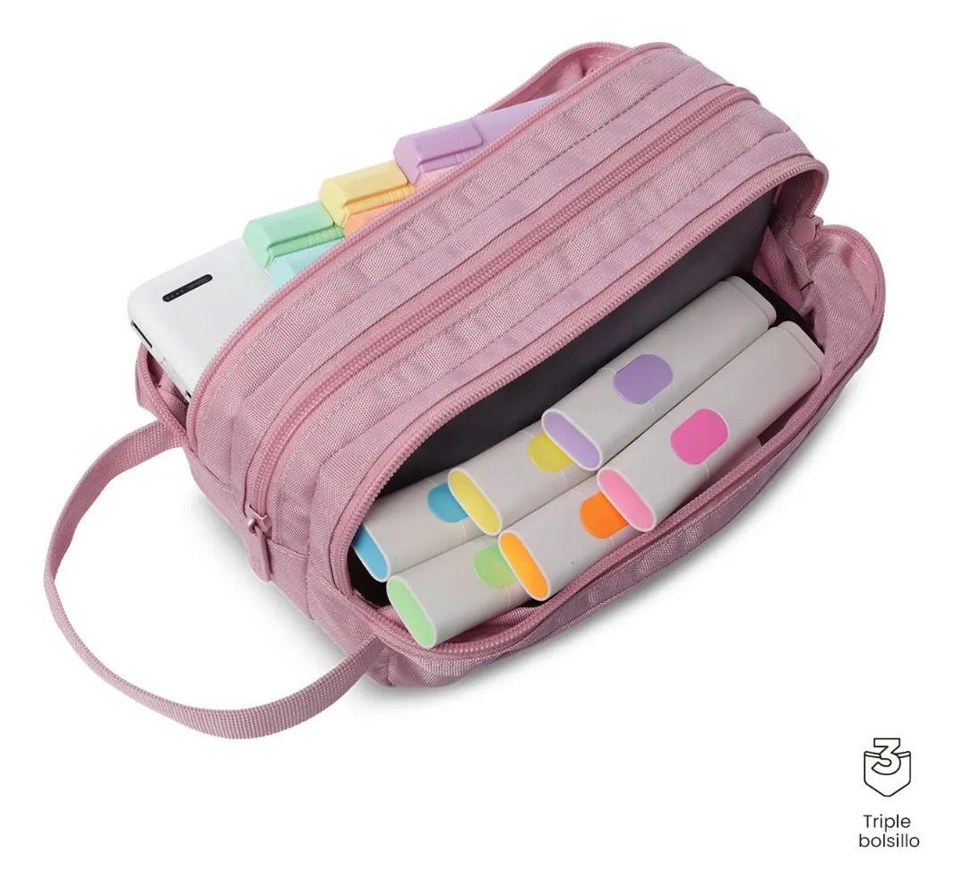 Estuche Multiuso Trik Grande Rosada-3