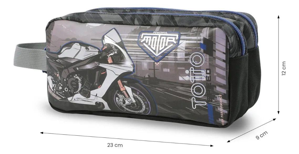 Pack Escolar X3 Morral +lonchera+multiuso Helmet Racer Negro-4