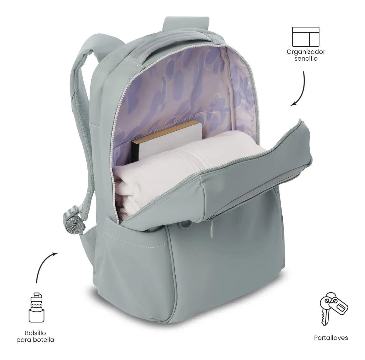 Mochila Ejecutivo Porta Pc 16  Laila Verde Mujer-5