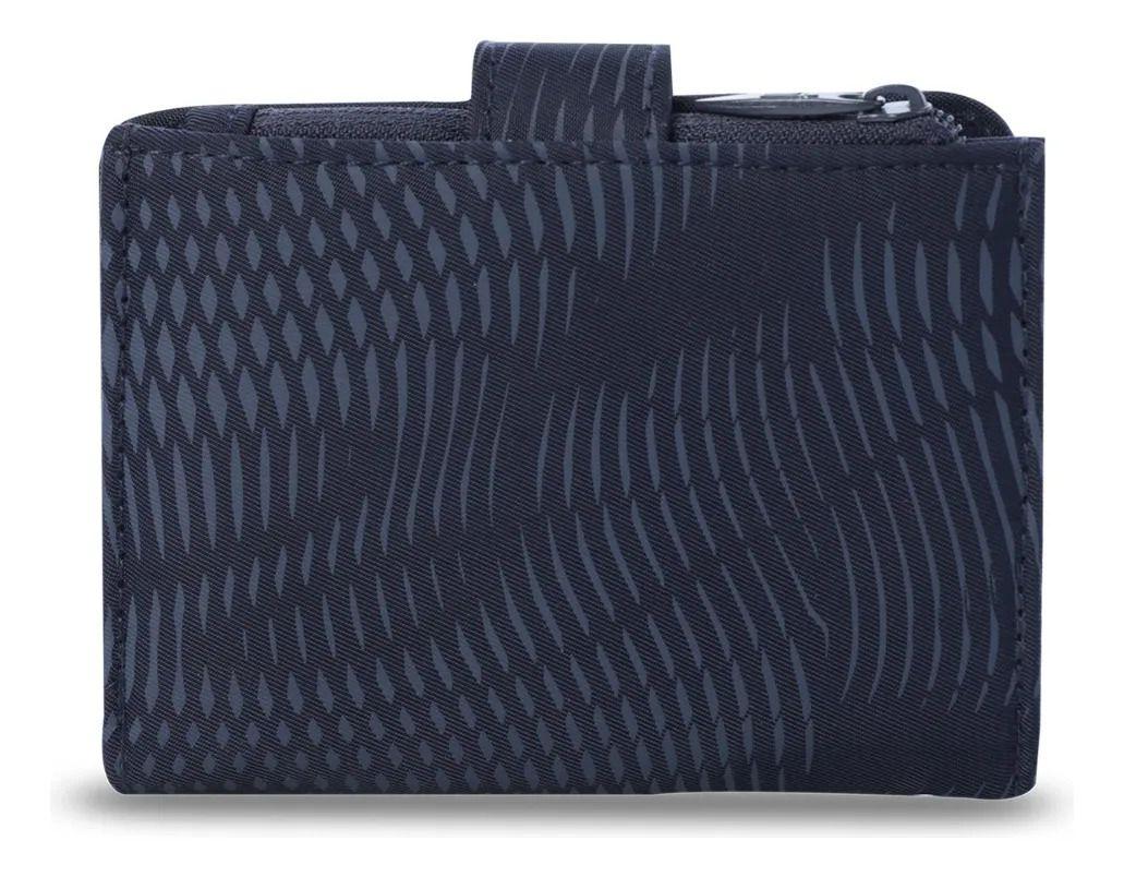 Billetera Texture Dull Con Rfid Blocker Azul-5