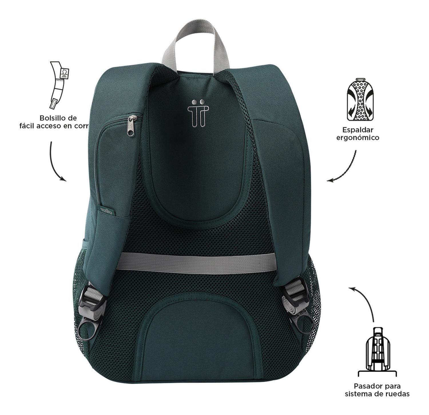 Mochila Ejecutiva Hombre Totto Goctal Verde Bistro Green-3