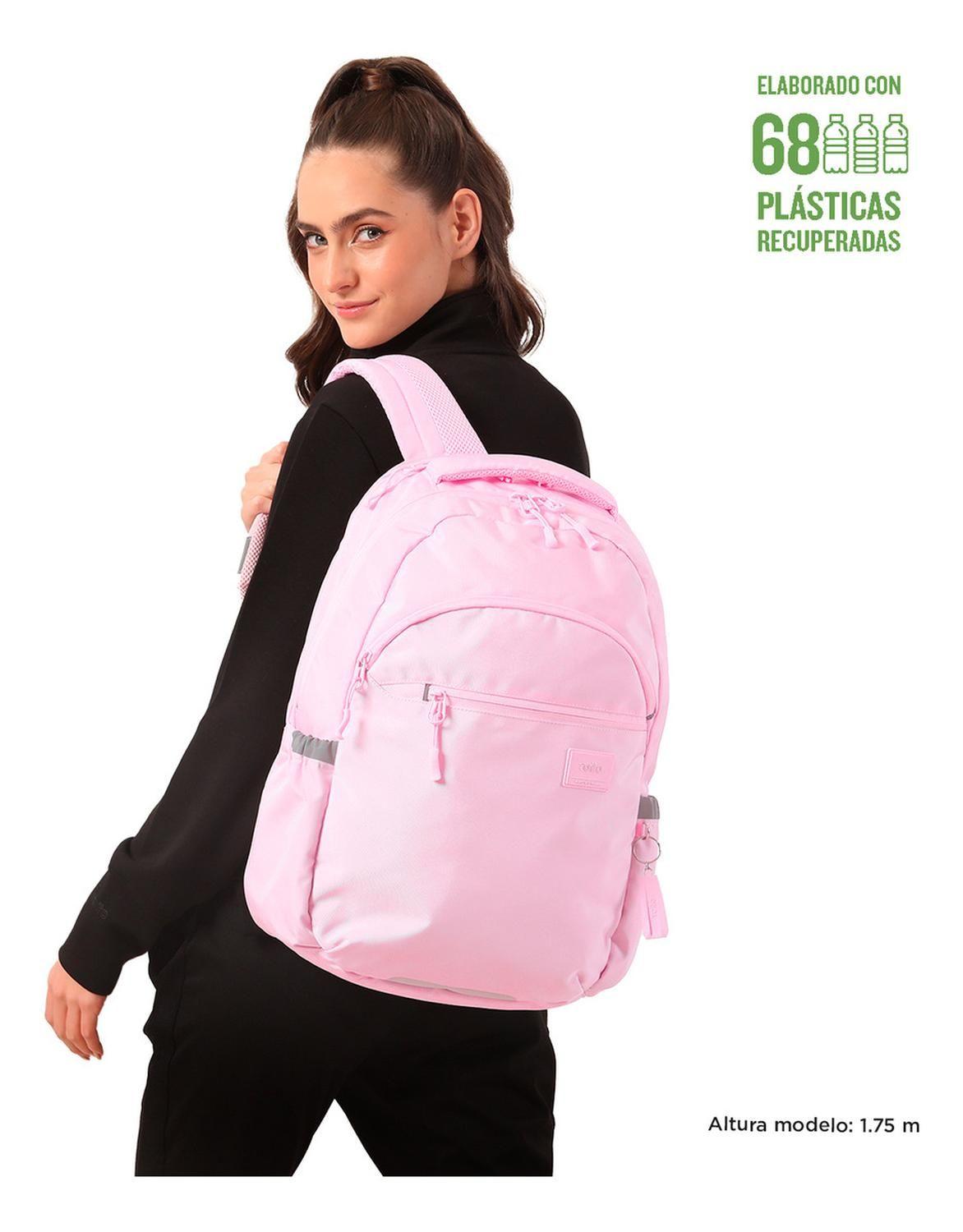Mochila Ejecutiva Mujer Totto Indo Rosado Cherry Blossom-1