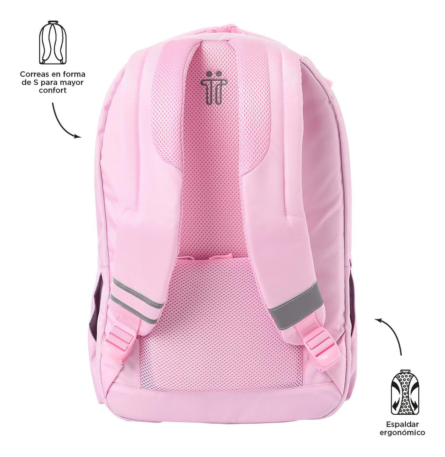 Mochila Ejecutiva Mujer Totto Indo Rosado Cherry Blossom-3