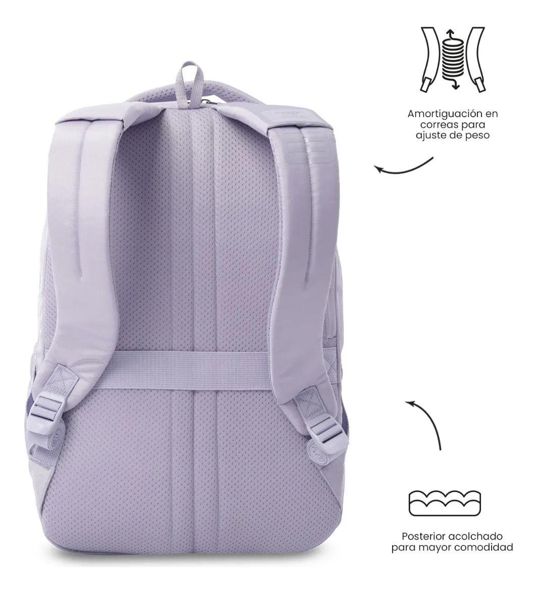 Mochila Universitario  Comfort 2.0 Porta Pc 16  Morado-3