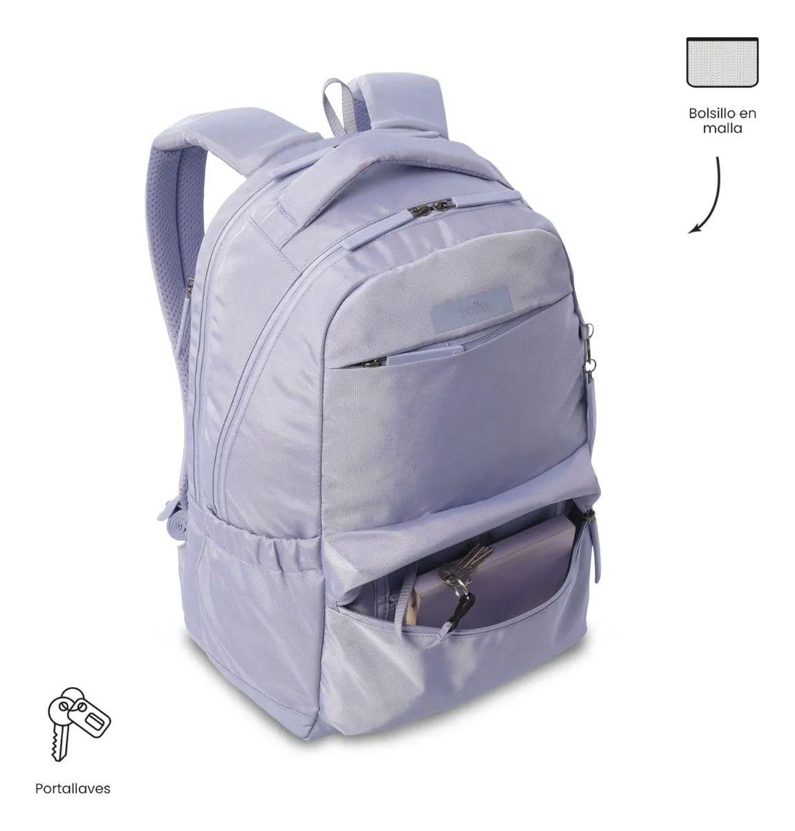 Mochila Universitario  Comfort 2.0 Porta Pc 16  Morado-5