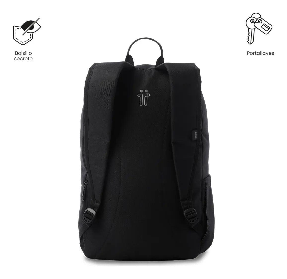 Mochila Universitario Drago Porta Pc 15  Negro-3