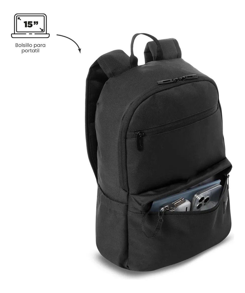 Mochila Universitario Drago Porta Pc 15  Negro-4