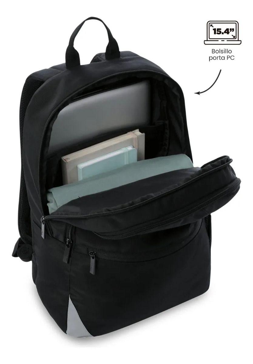 Mochila Universitario Koji Porta Pc 15.4  Negro Unisex-4
