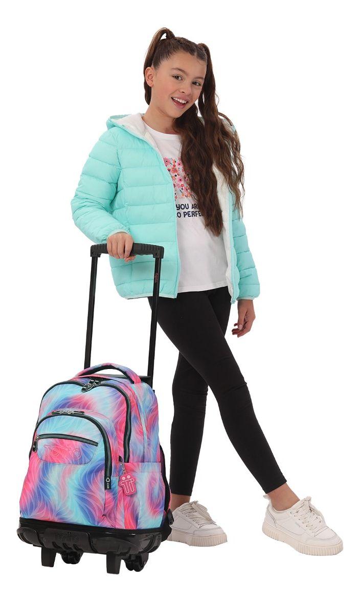 Mochila Urbana Notebook Escolar Ruedas Totto Classic Niña-5