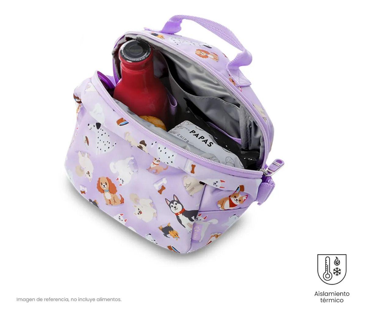 Lonchera Térmica Para Mujer Borrador Mediano Rosada-2