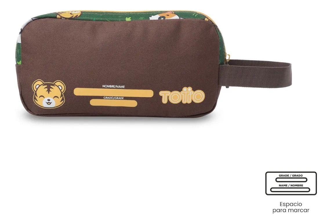 Estuche Escolar Grande Para Niño 2 Cuerpos Safari Verde-4