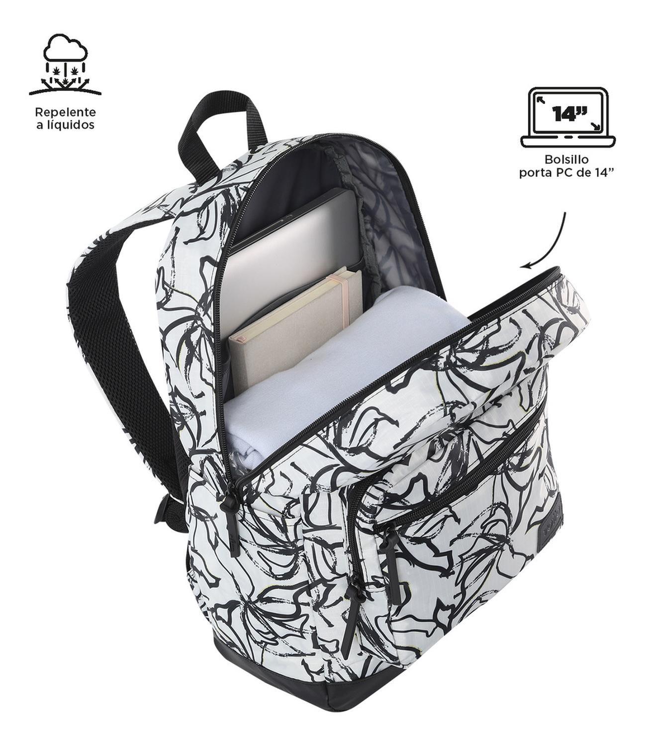Mochila Mujer Totto Tocax Blanco Grafol-4