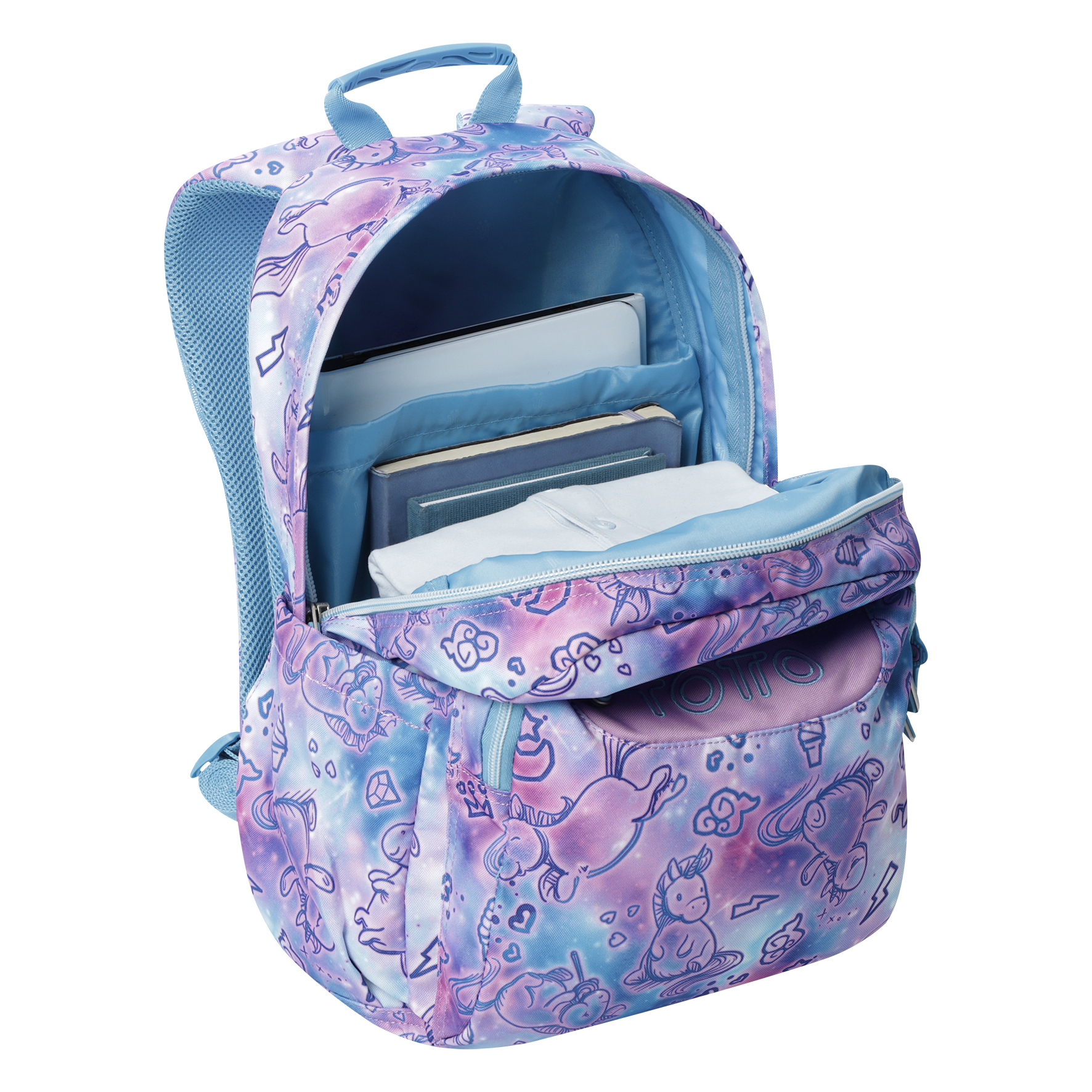 Mochila Escolar Para Niño Acuarela Morado Totto-1