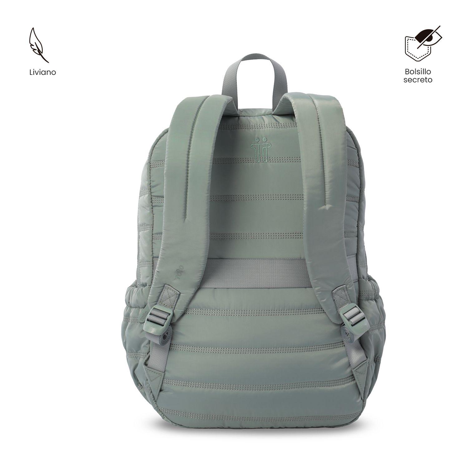 Mochila Universitario  Moxi Porta PC 15" Verde-3