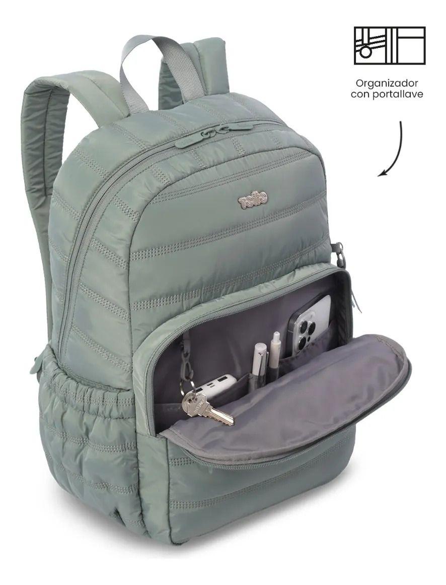Mochila Universitario  Moxi Porta Pc 15  Verde-5