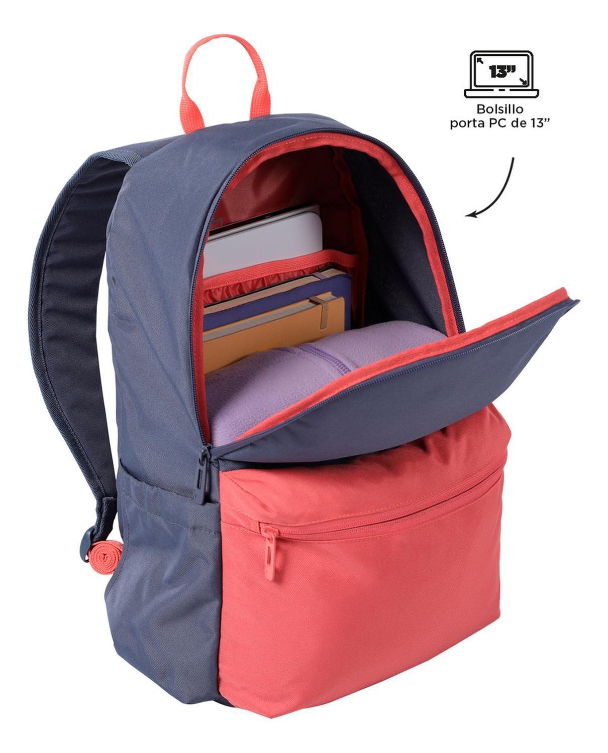 Mochila Hombre Totto Dragonar Gris/rosado-4